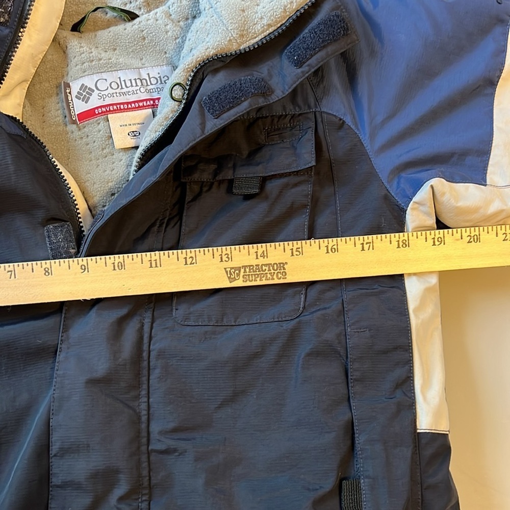 Columbia Convert Youth Navy and White Boys Jacket 10/12 - Picture 4 of 6